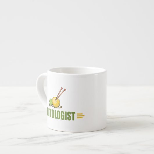 ユーモアのある編み物 エスプレッソカップ (正面左)