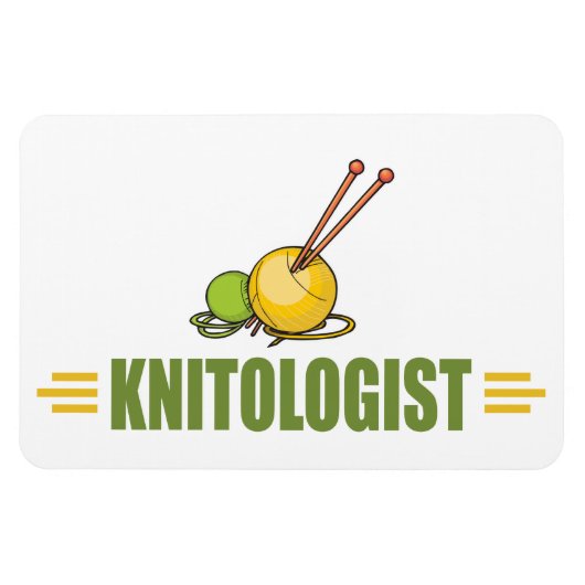 ユーモアのある編み物 マグネット (横)