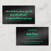 ユーモアのある美しいエステティシャン 名刺 (正面/裏面)