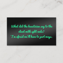 ユーモアのある美しいエステティシャン 名刺