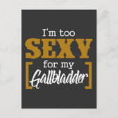 ユーモアのある胆嚢手術回復お見舞い ポストカード (正面)