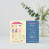 ユーモアのある花嫁とその女性の友達 招待状 (スタンド正面)