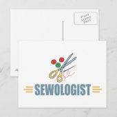 ユーモアのある裁縫 ポストカード (正面/裏面)