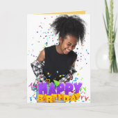 ユーモアのある誕生日カード中心 カード (正面)