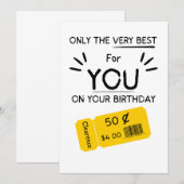 ユーモアのある誕生日カード 失礼な皮肉なクリアランス 招待状 (正面/裏面)