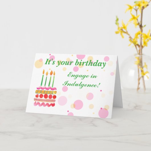 ユーモアのある誕生日放免カード カード (黄色い花)