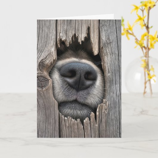 ユーモアのある誕生日鼻 カード (黄色い花)