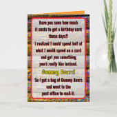 ユーモアのある誕生日 カード (正面)