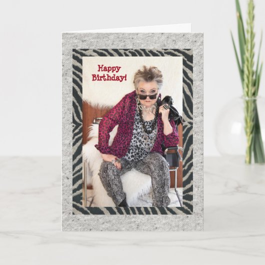 ユーモアのある誕生日 カード (正面)