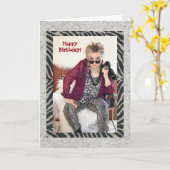 ユーモアのある誕生日 カード (黄色い花)