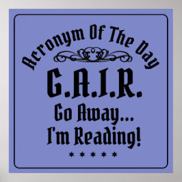 ユーモアのある読の頭字語ブラック文字 ポスター