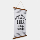 ユーモアのある読の頭字語ブラック文字 吊り下げ型タペストリー (傾斜あり)