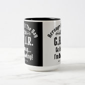 ユーモアのある読の頭字語 ツートーンマグカップ (中央)