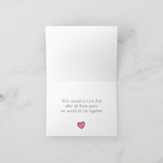 ユーモアのある象のカード　まだあなたのことを覚えているよ サンキューカード (内部)