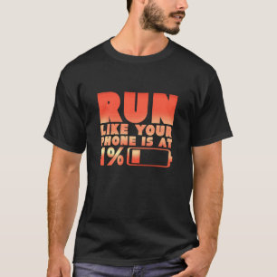 ユーモアのある走電話が1ジョギングルーンに Tシャツ