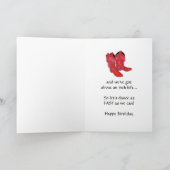 ユーモアのある踊り誕生日カード カード (内部)