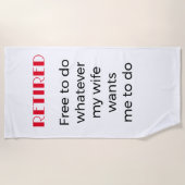 ユーモアのある退 ビーチタオル (正面)