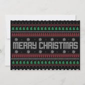 ユーモアのある醜いクリスマスのパターン シーズンカード (正面)