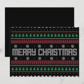 ユーモアのある醜いクリスマスのパターン シーズンカード (正面/裏面)