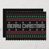 ユーモアのある醜いクリスマス柄 シーズンカード (正面/裏面)