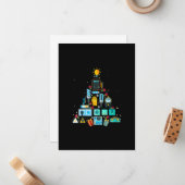 ユーモアのある電気工事士のためのクリスマスツリー ノートカード (正面/裏面インサイチュ)