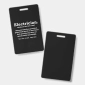 ユーモアのある電気技師の定義ギフト 卒業 バッジ (正面＆裏面)