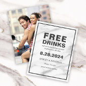 ユーモアのある非伝統的な結婚式の招待状（Save the Date）写真付き セーブザデート