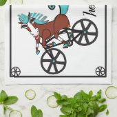 ユーモアのある馬 キッチンタオル (折り畳み)