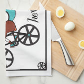 ユーモアのある馬 キッチンタオル (四つ折り)