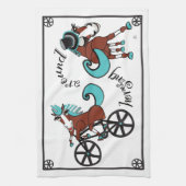 ユーモアのある馬 キッチンタオル (縦)