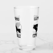 ユーモアのある魚釣り魚シルエット文字デザイン タンブラーグラス (左)