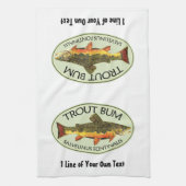 ユーモアのある魚釣り キッチンタオル (縦)