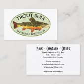 ユーモアのある魚釣り 名刺 (正面/裏面)