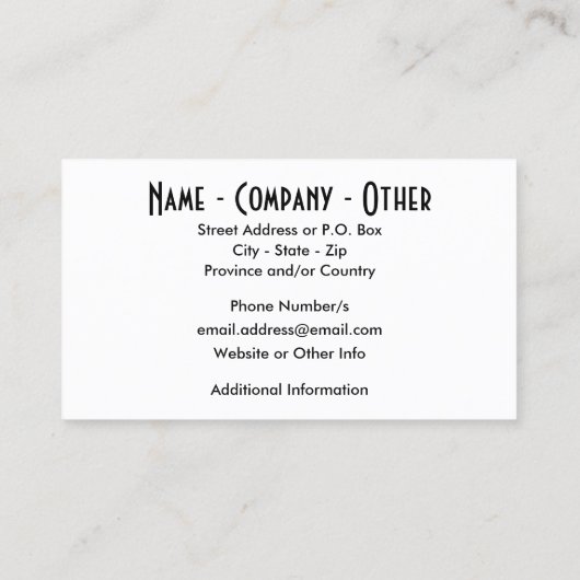 ユーモアのある魚釣り 名刺 (裏面)