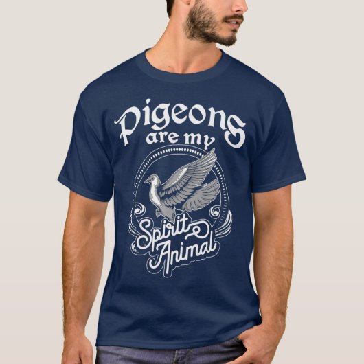 ユーモアのある鳩は私の守り神のギフト - メンズ向け Tシャツ (正面)