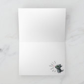 ユーモアのある黒猫サンキューカード カード (内部)