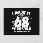 ユーモアのある68歳の誕生日名言 皮肉な68歳 ポストカード (正面)