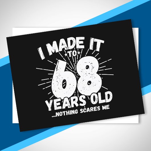 ユーモアのある68歳の誕生日名言 皮肉な68歳 ポストカード