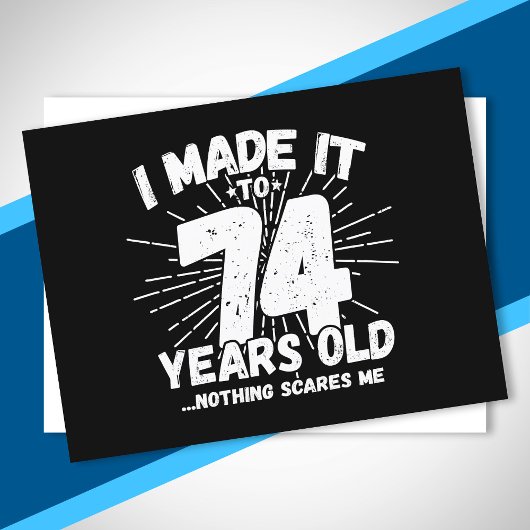 ユーモアのある74歳の誕生日名言 皮肉な74歳 ポストカード