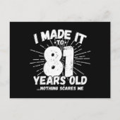 ユーモアのある81歳の誕生日名言 皮肉な81歳 ポストカード (正面)