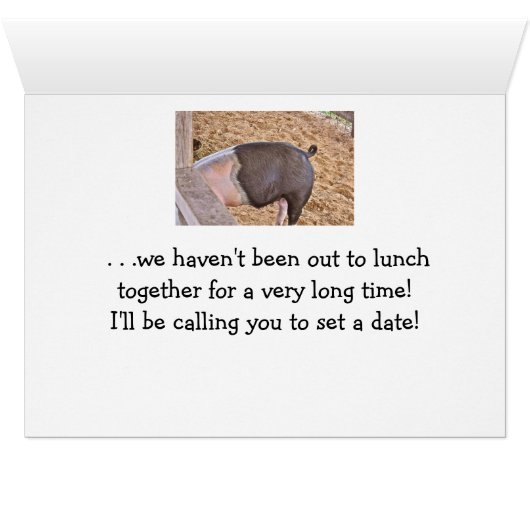 ユーモアのある「お昼を食べよう」と豚の食べ (内部横(下))