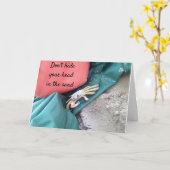 ユーモアのある**誕生日**ビーチカード カード (黄色い花)