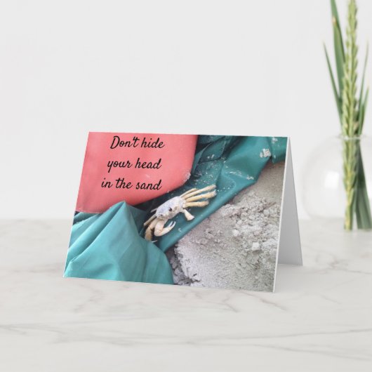 ユーモアのある**誕生日**ビーチカード カード (正面)