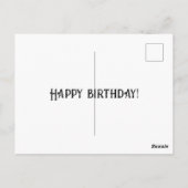 ユーモアのある「青春の思い出に」誕生日ポストカード ポストカード (裏面)