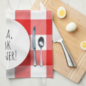 ユーモアのあるAlexa料理ディナー キッチンタオル (四つ折り)