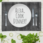 ユーモアのあるAlexa料理ディナー キッチンタオル (折り畳み)