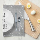 ユーモアのあるAlexa料理ディナー キッチンタオル (四つ折り)