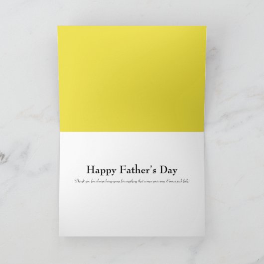 ユーモアのあるnostalgiaカード – 息子とフライフィッシング カード (内部)