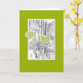 ユーモアのあるPlant & Lampグリーティ空白のングカード カード (黄色い花)