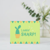 ユーモアのカクスタス三角形 ポストカード (スタンド正面)